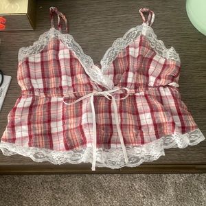 American Eagle: Plaid Croptop